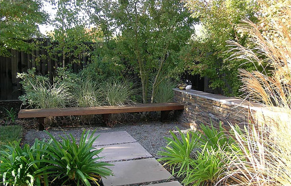 Beautiful blend of gray and brown in an outdoor space