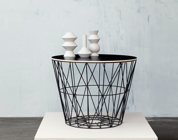 Black wire basket and top from ferm LIVING