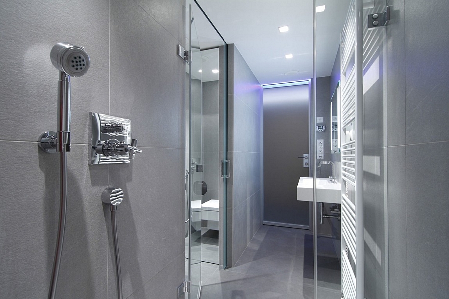 Contemporary bathroom in grey