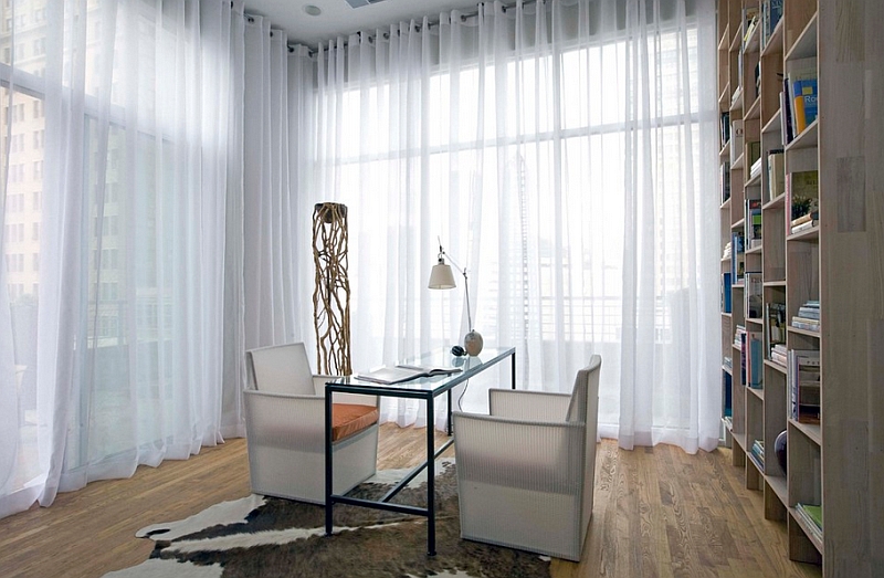 Control the naural light with some lovely sheer curtains