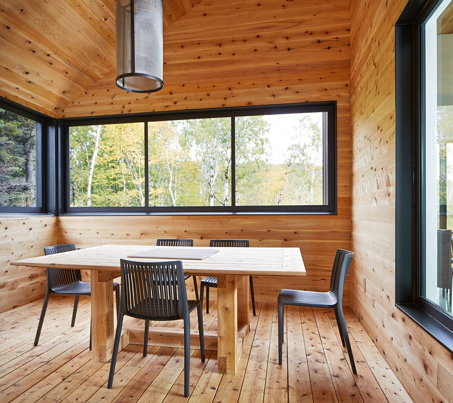 Elegant dining area with simple decor