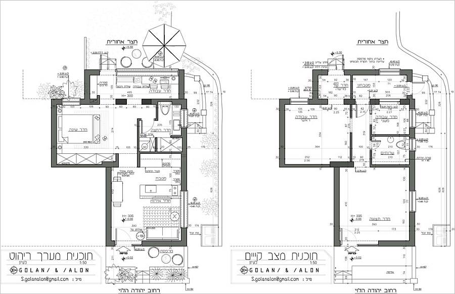 Floor plan before and after the renovation