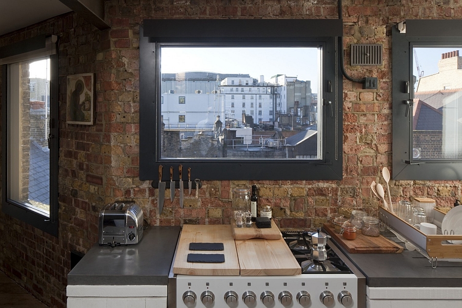 Framed views of London from the smart kitchen