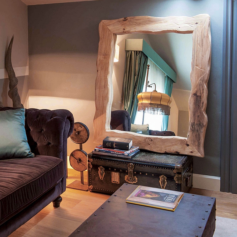 Give the bedroom a revamp using a mirror with wooden frame