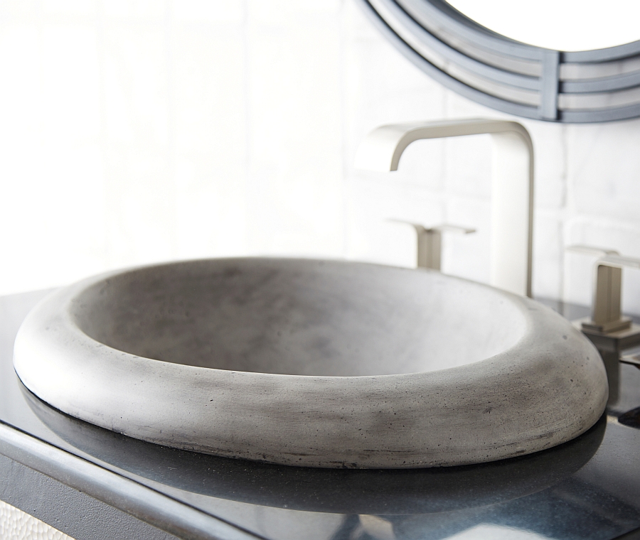 Gorgeous modern bathroom sink in ash