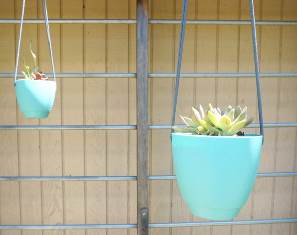 Hanging planters help welcome the spring