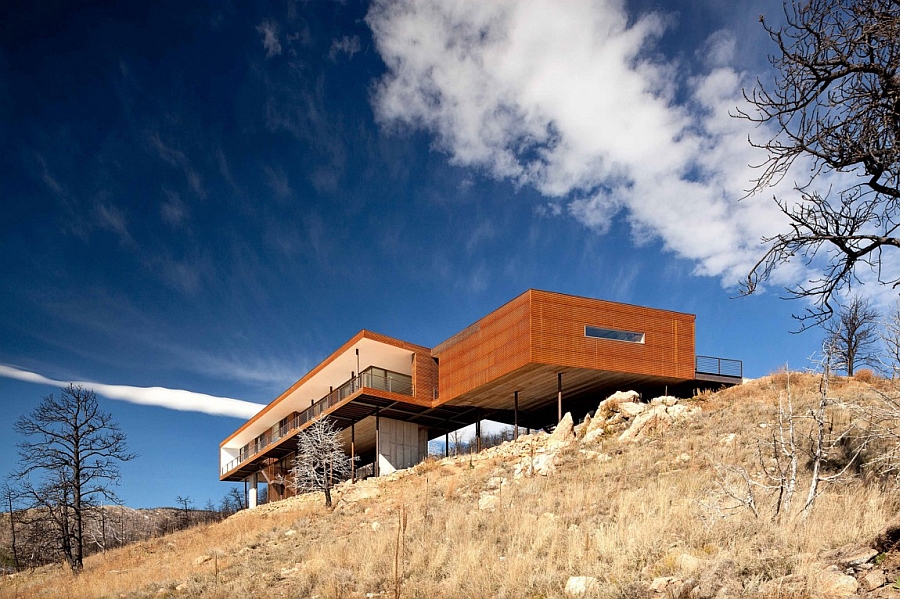 Inimitable silhouette of the Fourmile Sky House