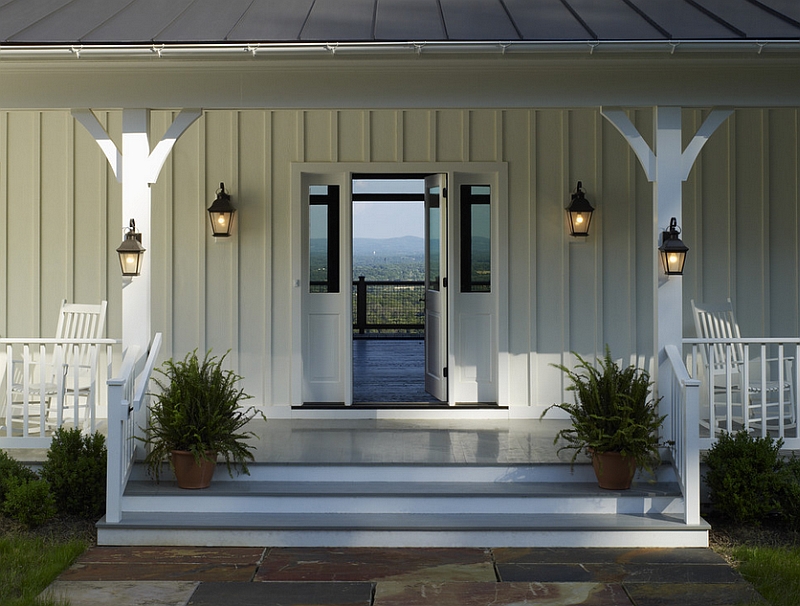 Lantern lighting for the Farmhouse Style Porch