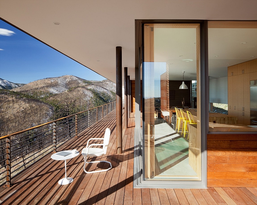 Large deck offers some spellbinding views of the Colorado mountains