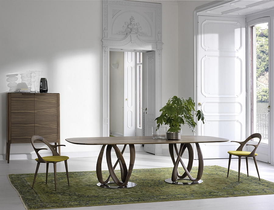 Large table serves the needs of a family dinner