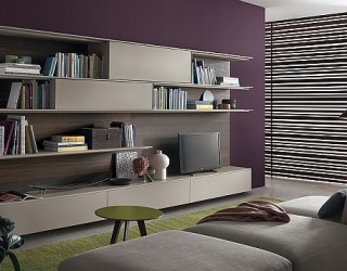 Living Room Wall Unit Blends Trendy Design With Smart Functionality