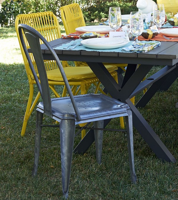 Mixing chairs for outdoor dining