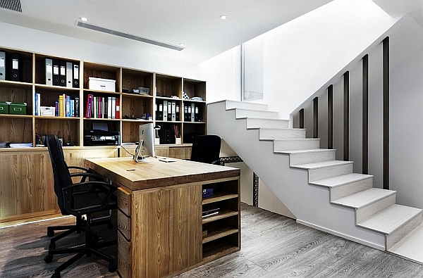Modern Home office in the Basement