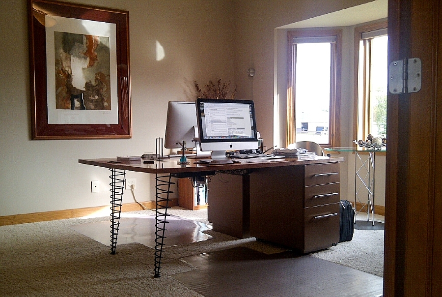 Modern home office table with the Cone Legs