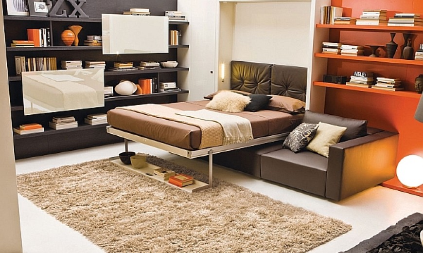 Transformable Murphy Bed Over Sofa Systems That Save Up On Ample Space