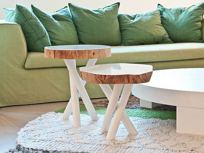 Tree Trunk Decor Ideas Tables Stools Mirrors And Floating Shelves