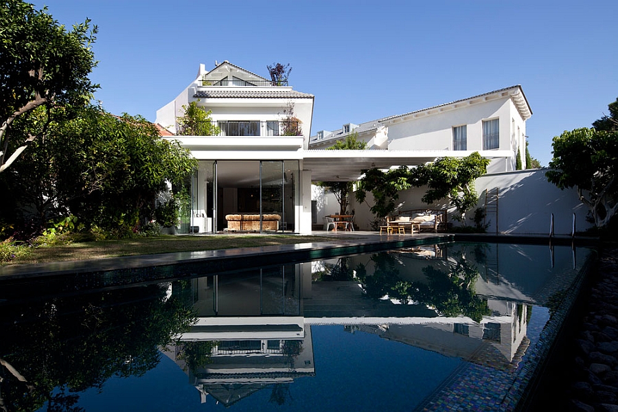 Sleek, stylish pool after the renovation