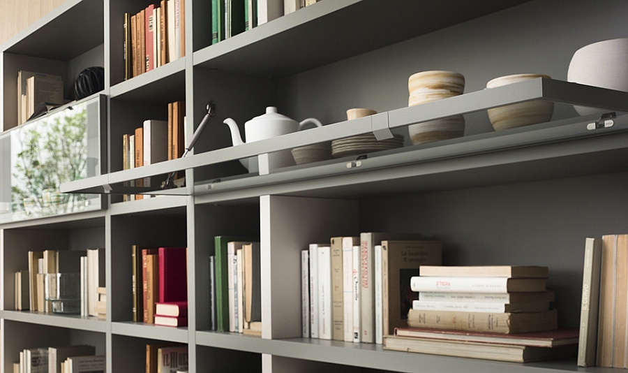 Smart wall unit allows you to display your favorite books proudly