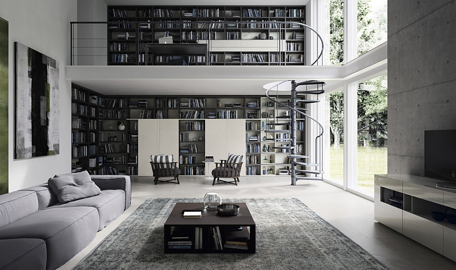 Stunning wall unit for those who love to showcase their book collection