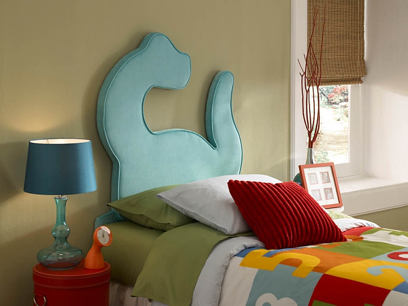 Kids Bedrooms With Dinosaur Themed Wall Art And Murals