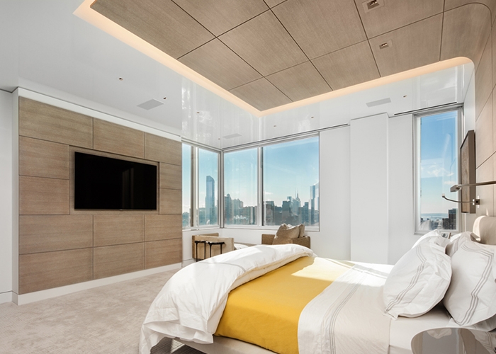 Tranquil bedroom exudes a sense of sophistication