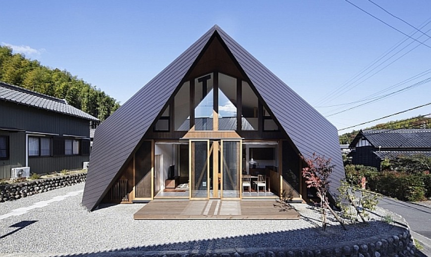 Creative Origami House In Japan Combines A Distinct Silhouette With Modern Minimalism