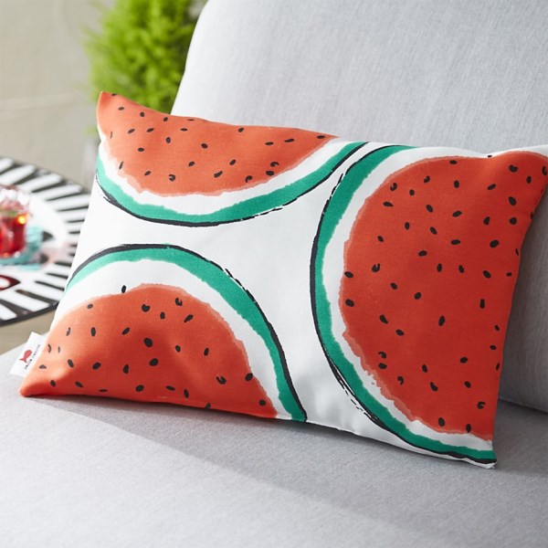 Watermelon pillow for the outdoors