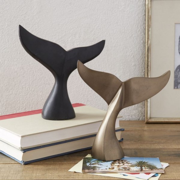 Whale tail sculptures from West Elm