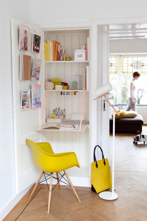 closet folding desk