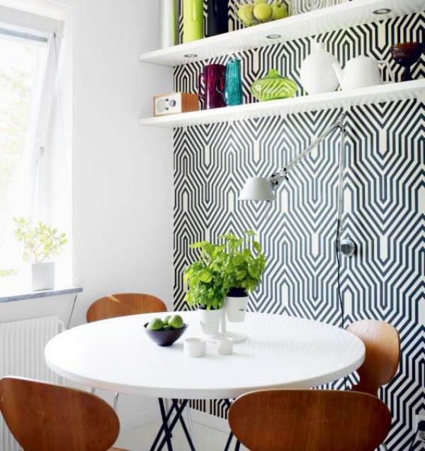 Floating shelves deals above dining table