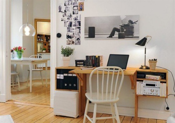 fold down wooden desk