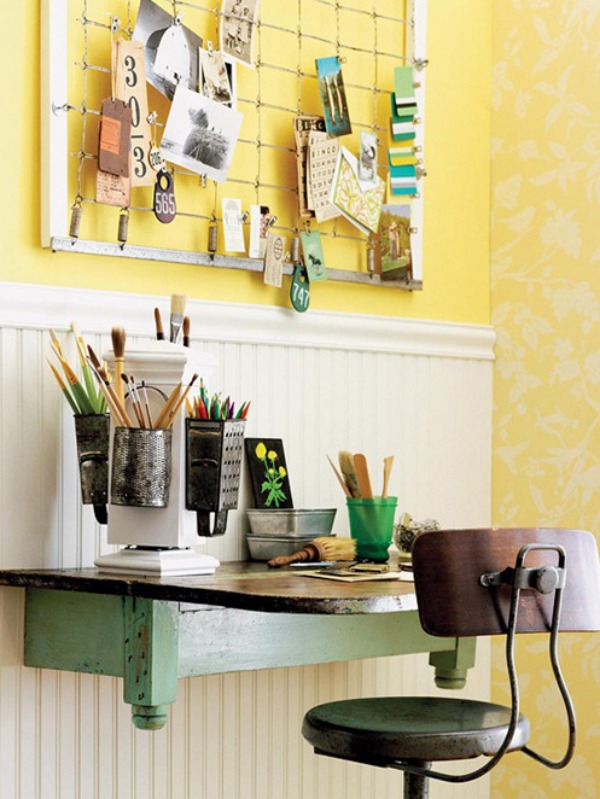 rustic fold down desk