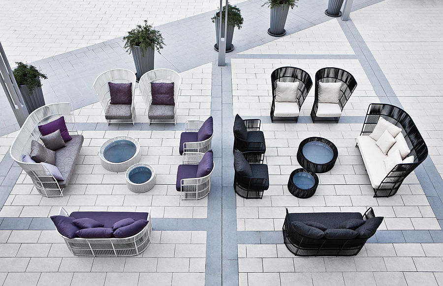 A lovely outdoor lounge decorated using the Tibidabo Collection