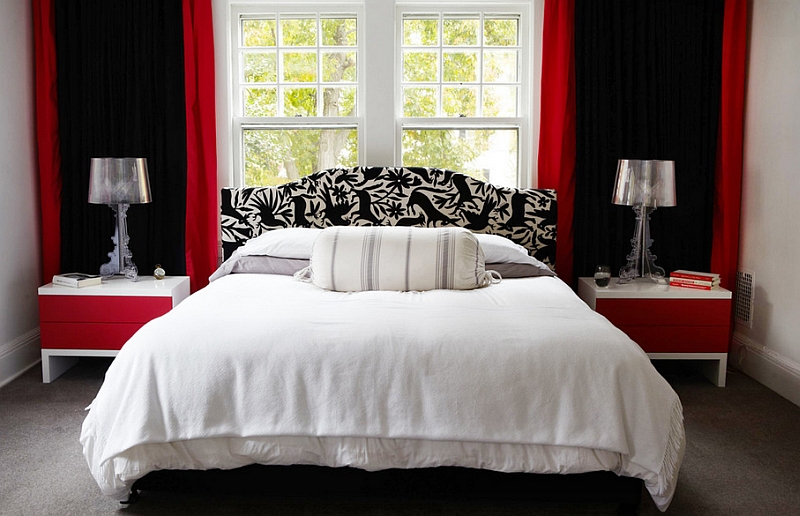 Red Black And White Interiors Living Rooms Kitchens Bedrooms