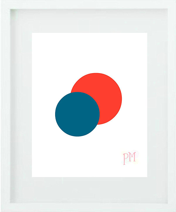 Abstract minimalist wall art from Etsy shop Poppy Loves Prints