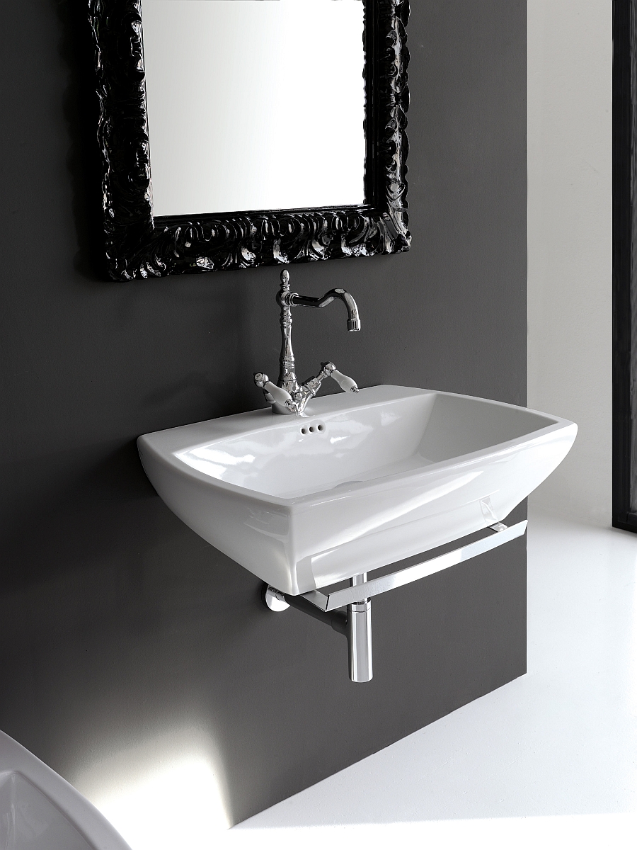 Beautiful and sleek washbasin from the Jazz collection for those who love the all-white look