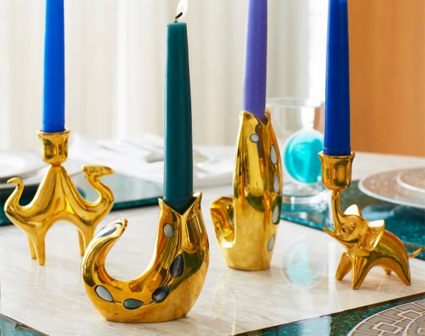 Brass fish candle holders