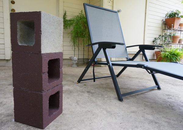 Cinder block possibilities for an outdoor lounge table