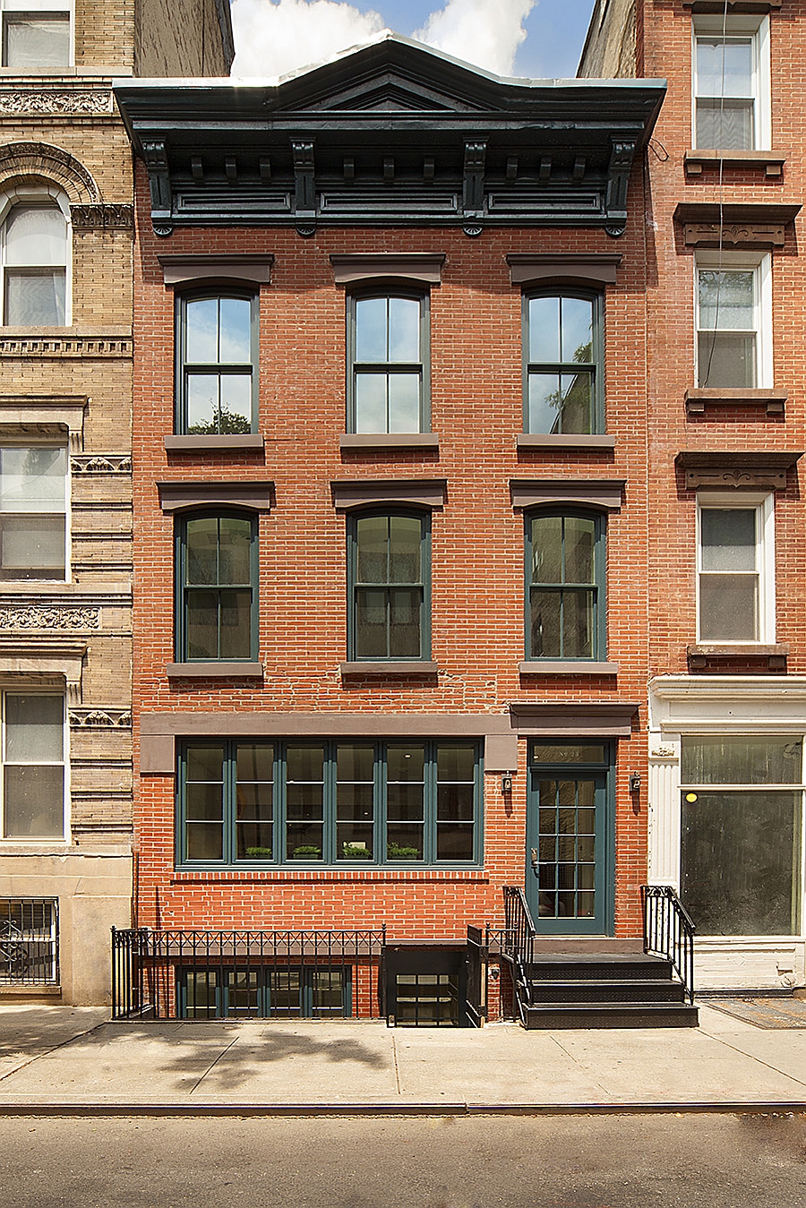 Classic brick exterior of the Downing Street house kept intact