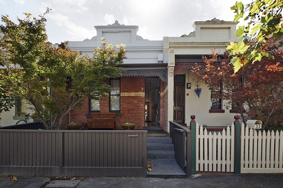 Classic facade of the Cross Stitch House in Melbourne, Australia