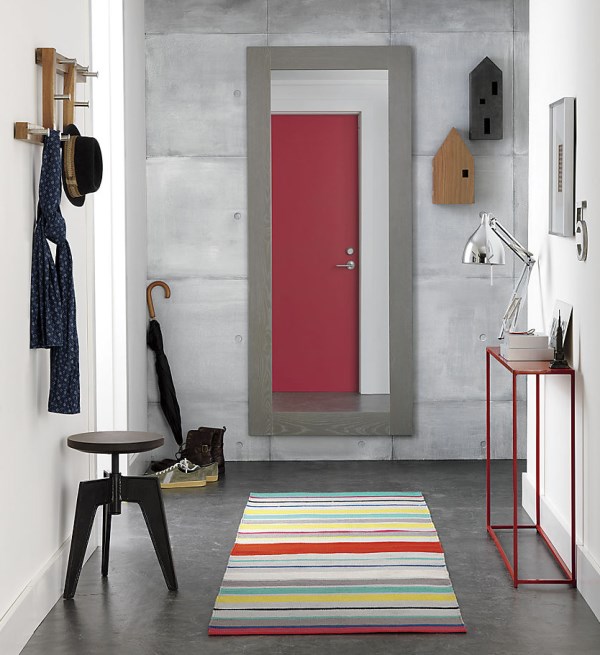 Colorful striped dhurrie runner