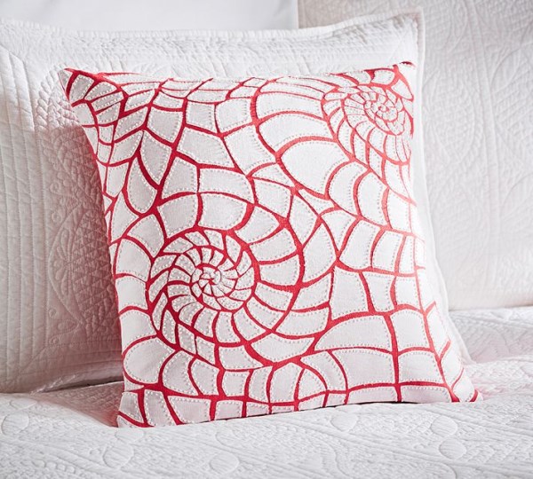 Coral-motif pillow