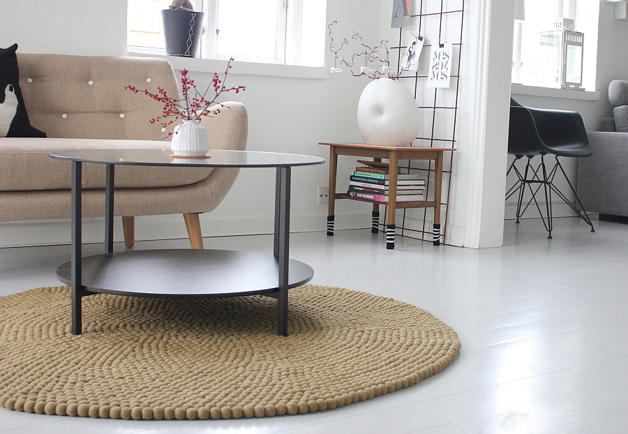 Custom-Crafted Felt Ball Rug for the Contemporary Interior