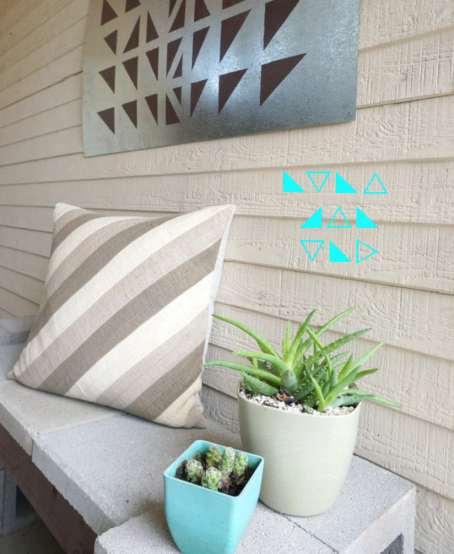 A Geo DIY Wall Art Project For The Outdoors Decoist