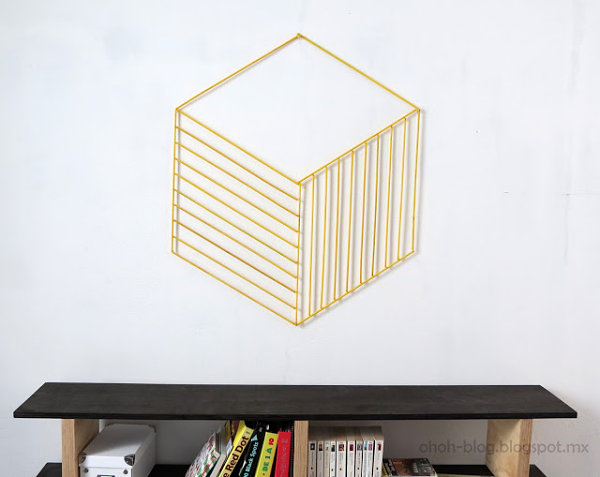 DIY geometric wall decoration