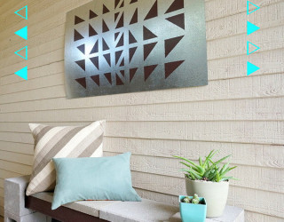 A Geo DIY Wall Art Project For The Outdoors