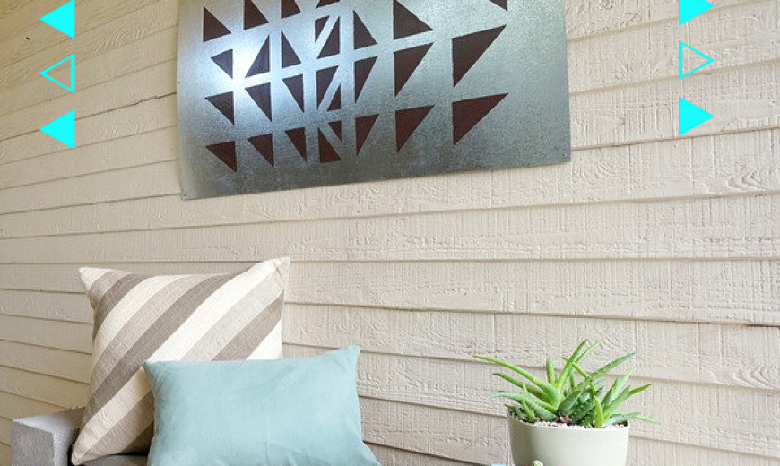 A Geo DIY Wall Art Project For The Outdoors
