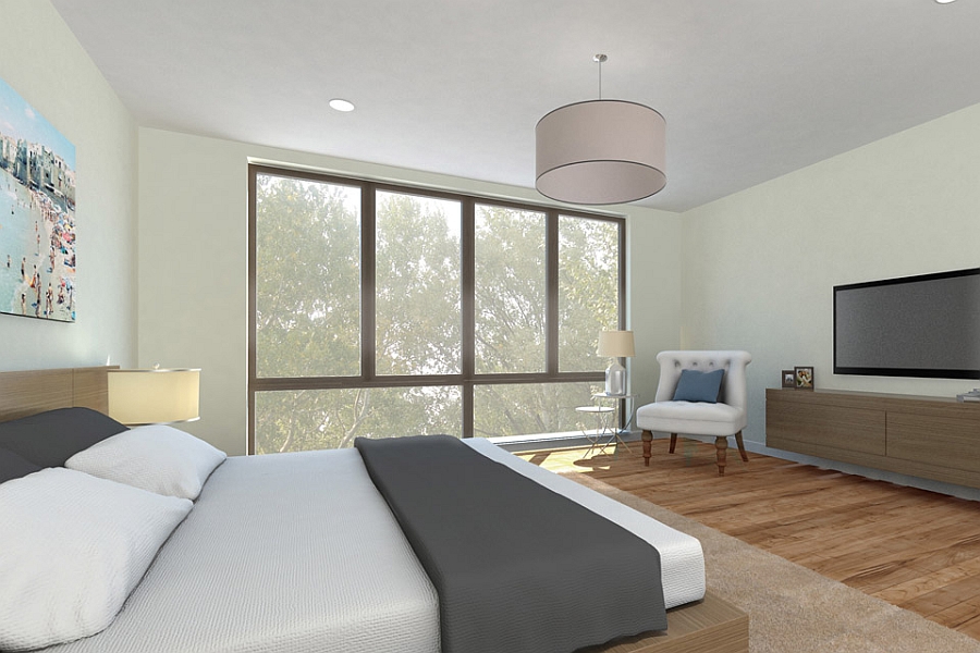 Elegant and exclusive bedroom with ample natural ventilation