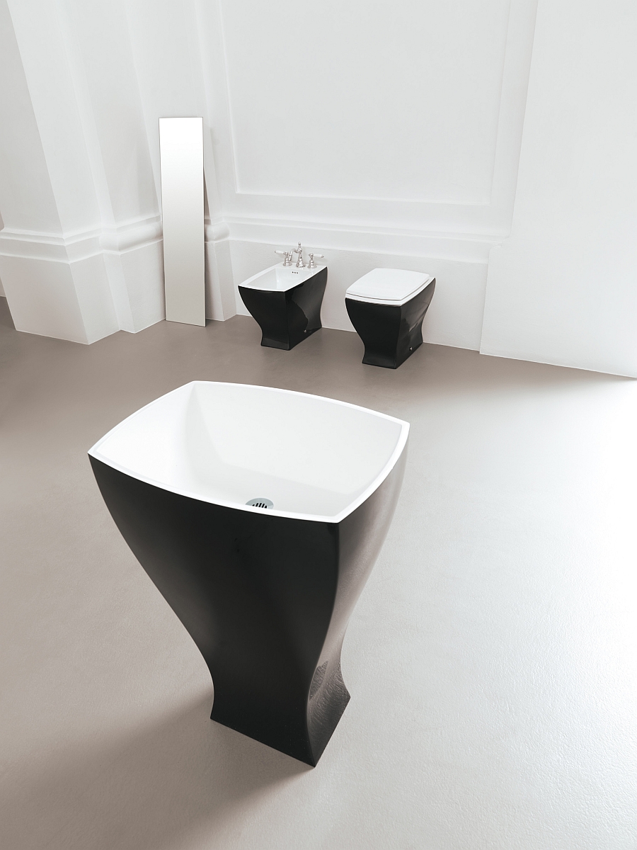 Freestanding washbasin from Artceram blends the contemporary with the classic