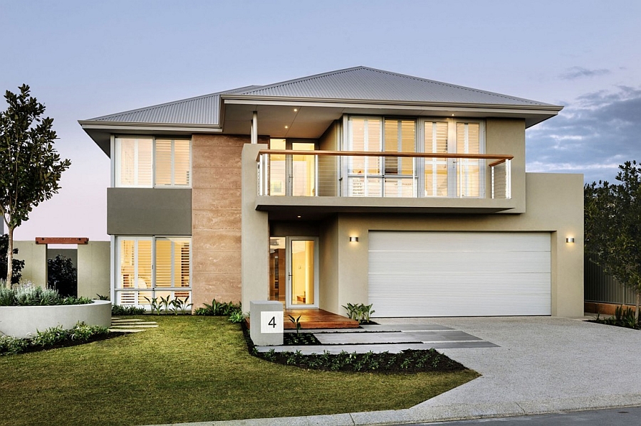 Front facade of the innovative Perth residence